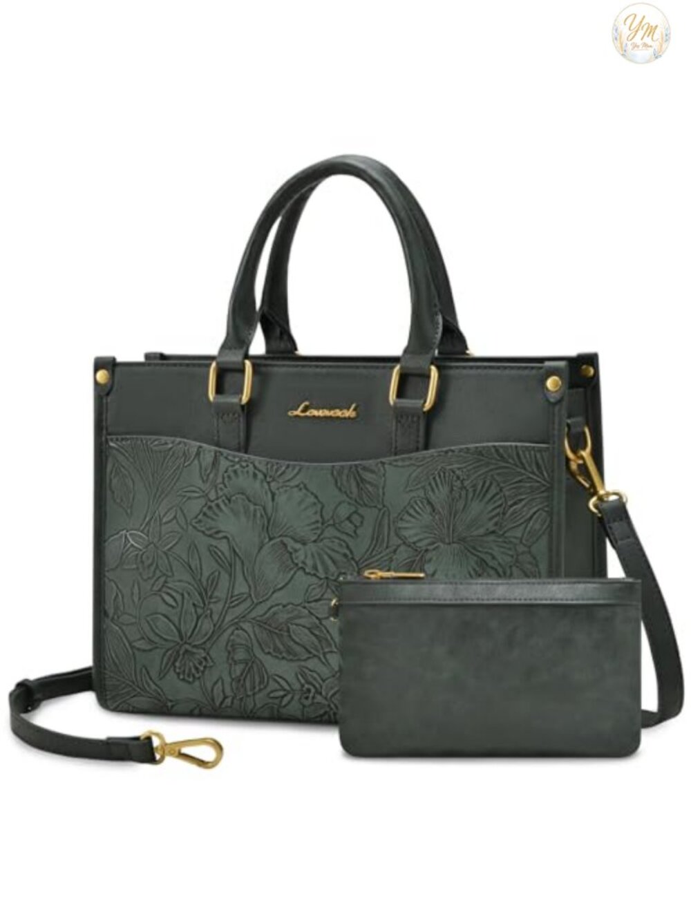 LOVEVOOK Satchel Tote Crossbody Top Handle Vegan Leather Purse With Wristlet